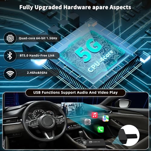 Wireless CarPlay & Android Auto Adapter | OneCar Stereo with Netflix/YouTube/USB Compatibility