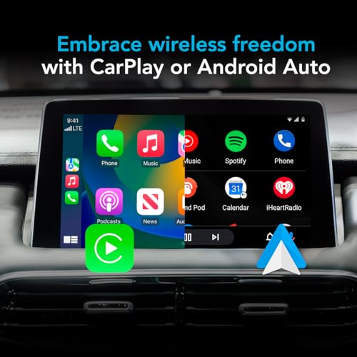 AutoSky Wireless CarPlay & Android Auto AI Box Lite Plus 2.0 (Wired Cars 2024) - Netflix/YouTube Support, Go Wireless.