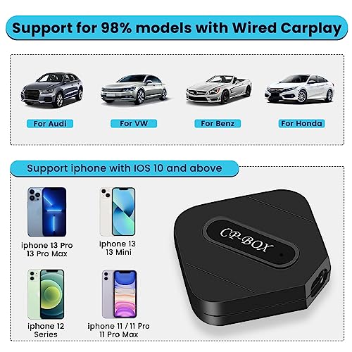 Hikity Wireless Carplay Adapter: Effortless Upgrade for Apple Carplay (USB-A, USB-C Compatibility) - Designed for Wired Carplay Vehicles