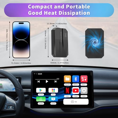 Ai Box Wireless CarPlay Adapter/Android Auto for Wired CarPlay Cars