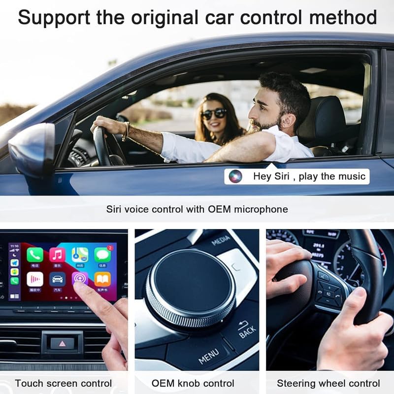 Wireless CarPlay Adapter，2024 Upgraded Wired CarPlay Convert Cars Wireless CarPlay Adapter, CarPlay Wireless Adapter, Plug & Play Instant 5GHz WiFi Connect to iPhone iOS 10+, Fit for Cars from 2016