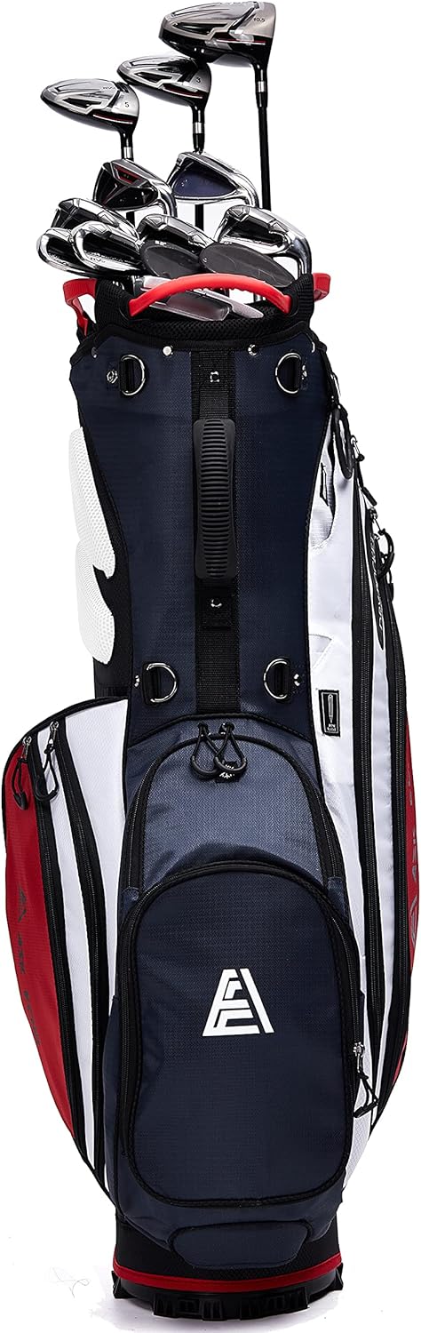 Lightweight Golf Stand Bag with 14 Way Full Length Dividers 9 Pockets